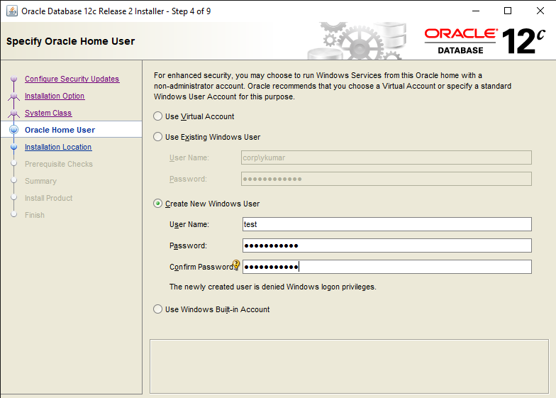 Easy steps to Install Oracle Database 12c in Windows 10 6