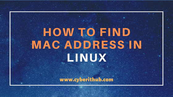 how to get the mac address on linux